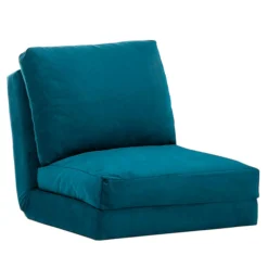 Fauteuil convertible bleu canard - tissu MODI