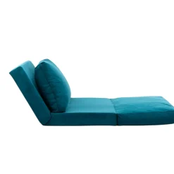 Fauteuil convertible bleu canard - tissu MODI