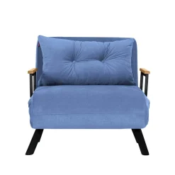 Fauteuil convertible bleu - coussin assorti MODI