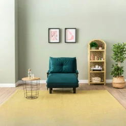 Fauteuil convertible bleu lagon couchage 175 cm IBARRA