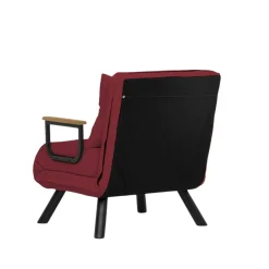 Fauteuil convertible bordeaux - coussin assorti MODI