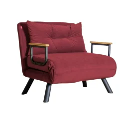 Fauteuil convertible bordeaux - coussin assorti MODI