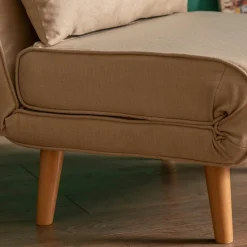Fauteuil convertible écru, couchage 180 cm COPALA