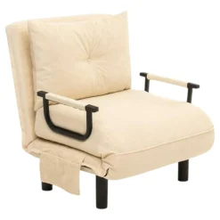 Fauteuil convertible écru inclinaison réglable 175 cm IBARRA