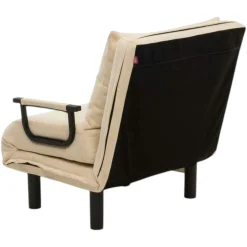 Fauteuil convertible écru inclinaison réglable 175 cm IBARRA