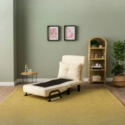 Fauteuil convertible écru inclinaison réglable 175 cm IBARRA