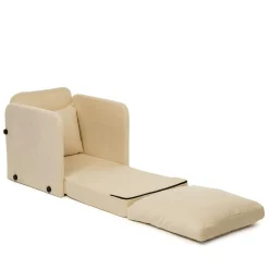 Fauteuil convertible écru 1 place couchage 200 cm ORURO
