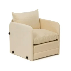 Fauteuil convertible écru 1 place couchage 200 cm ORURO