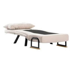 Fauteuil convertible écru 1 place couchage 175 cm MODI