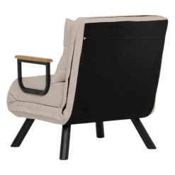 Fauteuil convertible écru 1 place couchage 175 cm MODI