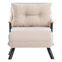 Fauteuil convertible écru 1 place couchage 175 cm MODI