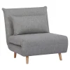 Fauteuil convertible gris BERLIN