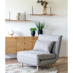 Fauteuil convertible gris BERLIN