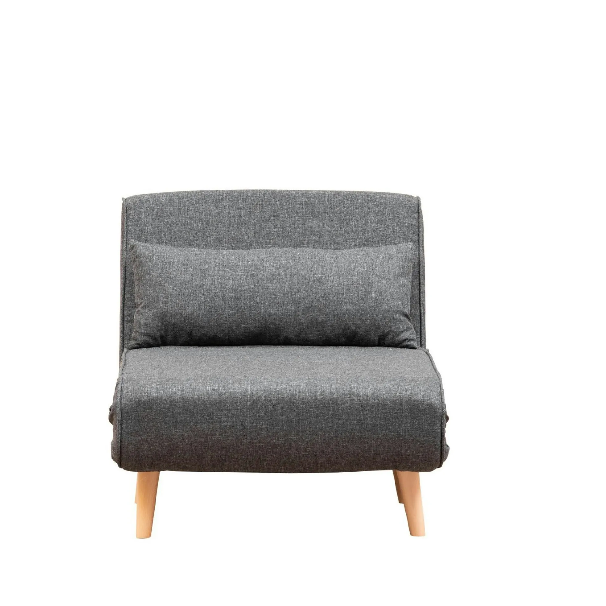 Fauteuil convertible gris chiné, couchage 180 cm COPALA