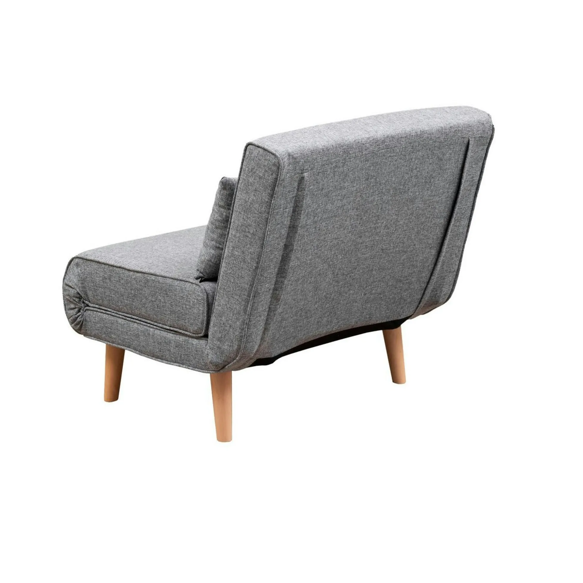 Fauteuil convertible gris clair chiné, couchage 180 cm COPALA