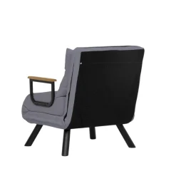 Fauteuil convertible gris - coussin assorti MODI