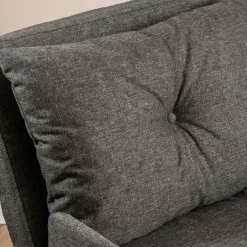 Fauteuil convertible gris foncé 1 place couchage 190 cm LOJA