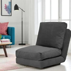Fauteuil convertible gris foncé - tissu MODI