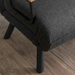 Fauteuil convertible gris foncé - coussin assorti MODI