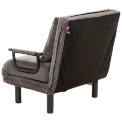 Fauteuil convertible gris inclinaison réglable 175 cm IBARRA
