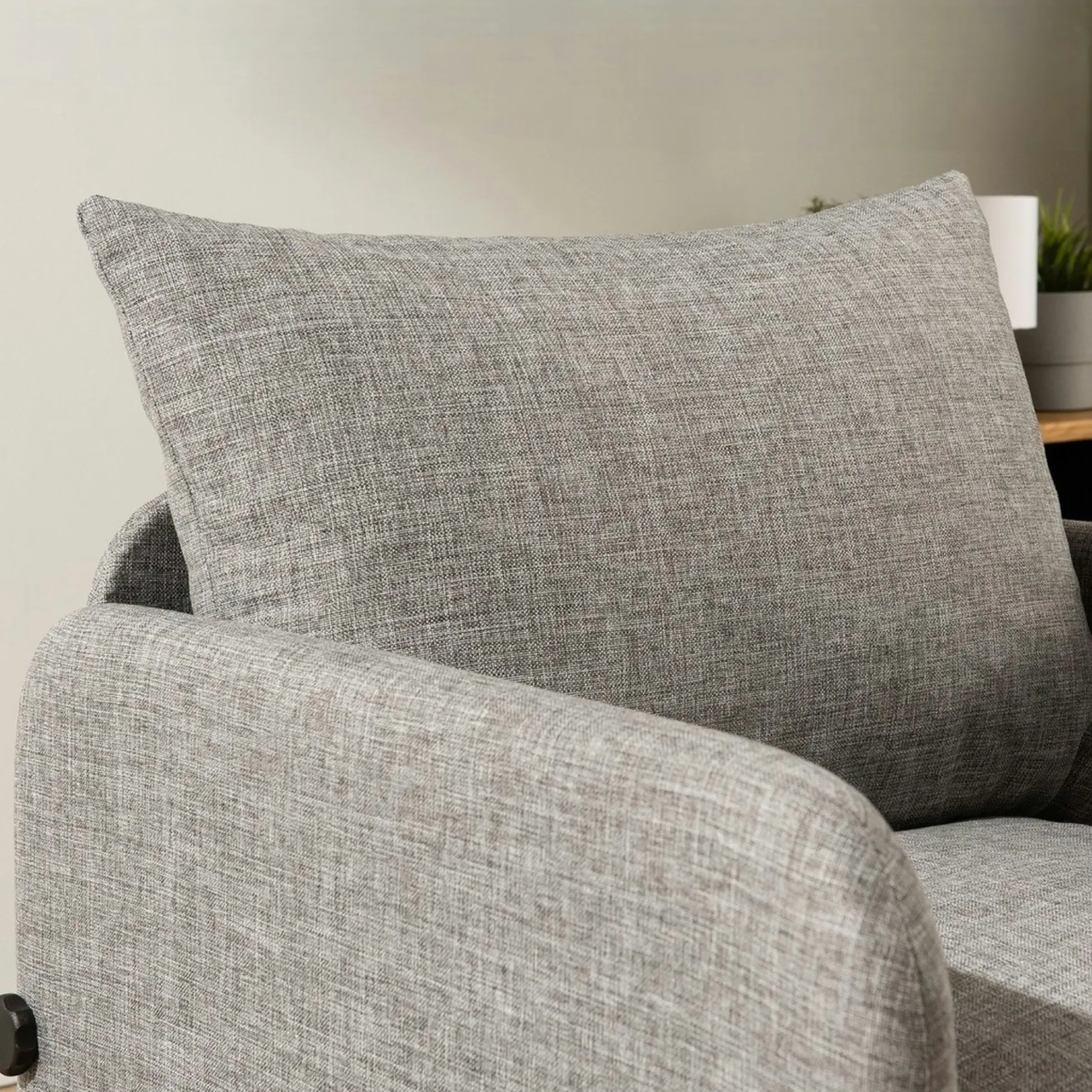 Fauteuil convertible gris lin 1 place couchage 200 cm ORURO
