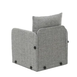 Fauteuil convertible gris lin 1 place couchage 200 cm ORURO