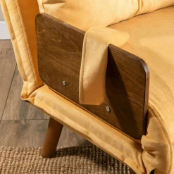 Fauteuil convertible jaune 1 place couchage 190 cm LOJA
