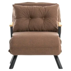 Fauteuil convertible marron 1 place couchage 175 cm MODI
