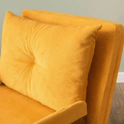 Fauteuil convertible moutarde 1 place couchage 190 cm LOJA