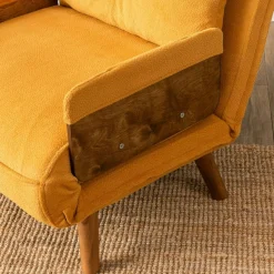 Fauteuil convertible moutarde 1 place couchage 190 cm LOJA