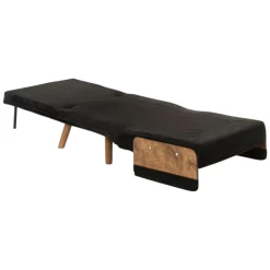 Fauteuil convertible noir 1 place couchage 190 cm LOJA
