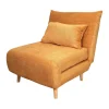 Fauteuil convertible 1 place moutarde - coussin inclus PALAU