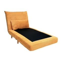 Fauteuil convertible 1 place moutarde - coussin inclus PALAU