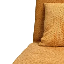 Fauteuil convertible 1 place moutarde - coussin inclus PALAU