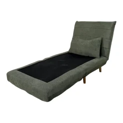 Fauteuil convertible 1 place vert - coussin inclus PALAU