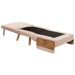 Fauteuil convertible rose poudré 1 place couchage 190 cm LOJA