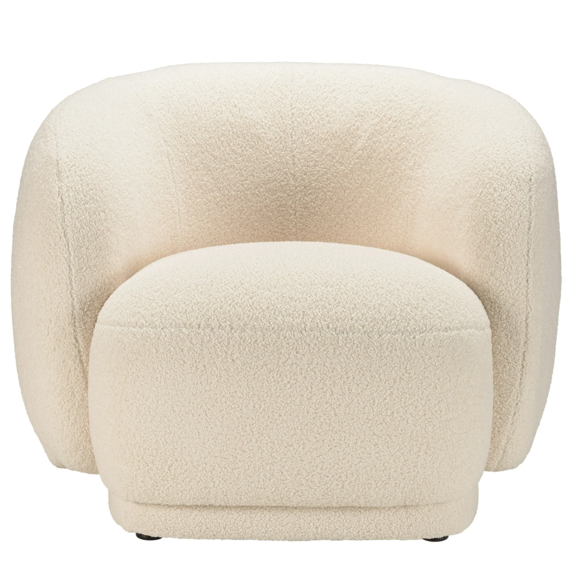 Fauteuil cosy tissu bouclette écru COLOMBUS