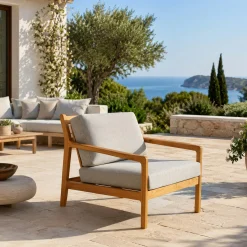 Fauteuil de jardin en teck recyclé ORIA