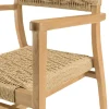 Fauteuil de jardin en teck tressage motif losanges (lot de 2) SUMMER