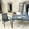 Fauteuil de jardin noir en aluminium (lot de 2) OSLO