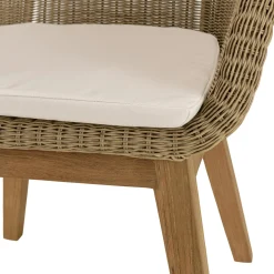 Fauteuil de jardin résine tressée beige (lot de 2) MANY