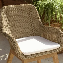 Fauteuil de jardin résine tressée beige (lot de 2) MANY