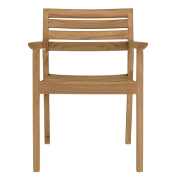 Fauteuil de jardin teck brut (lot de 2) MANY