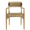 Fauteuil de jardin teck et cordes synthétiques tressées (lot de 2) SUMMER