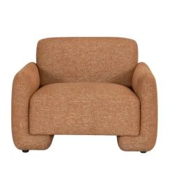 Fauteuil de salon couleur rouille MASSA