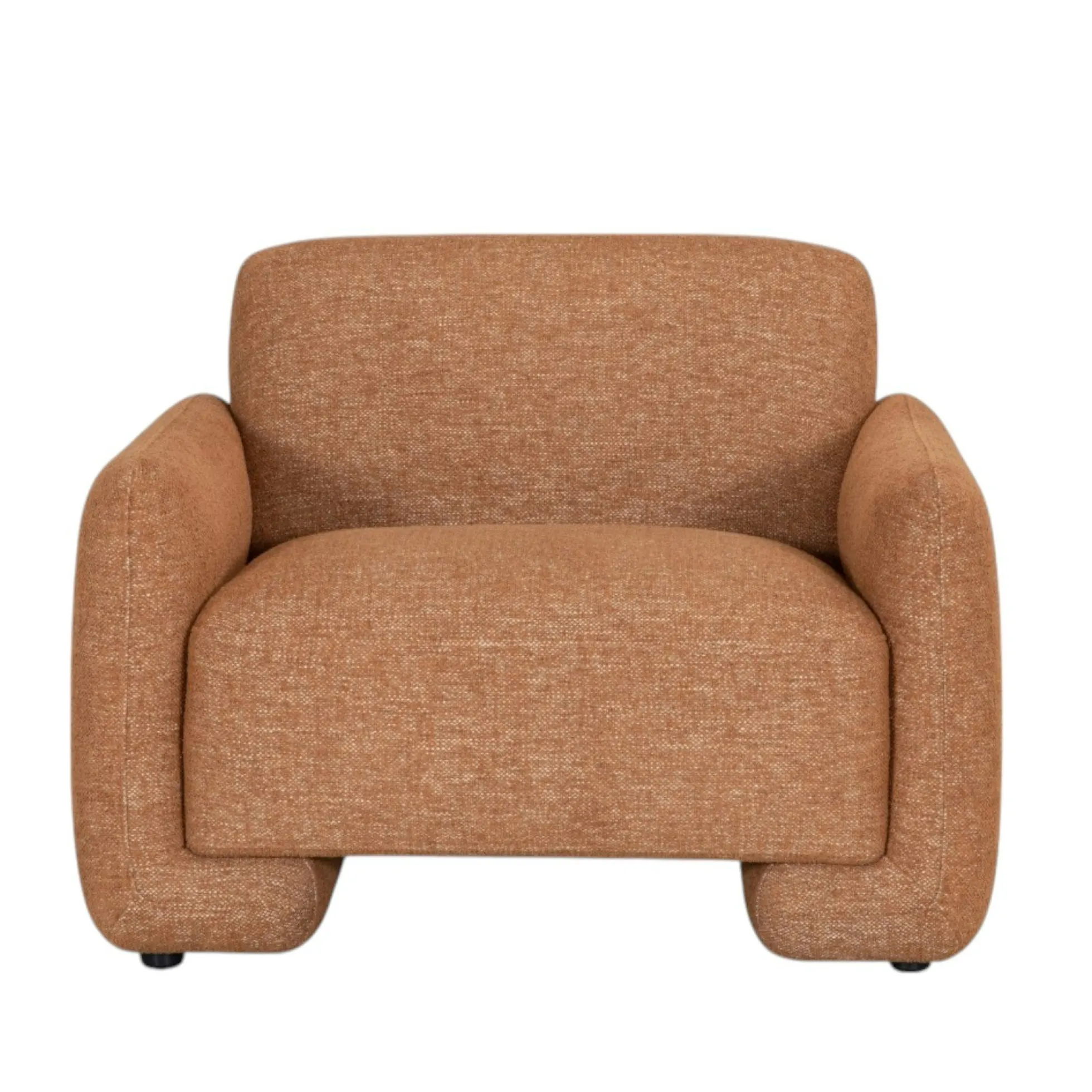 Fauteuil de salon couleur rouille MASSA
