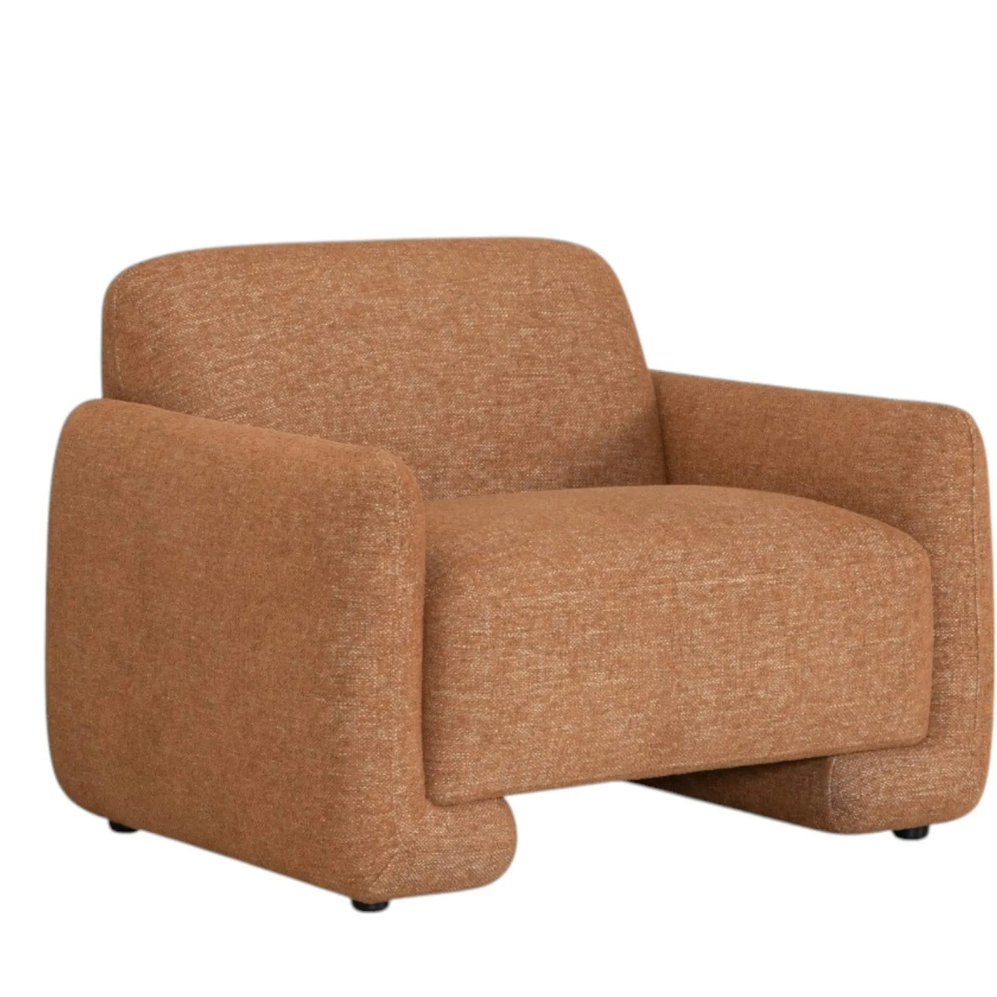 Fauteuil de salon couleur rouille MASSA