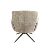 Fauteuil de salon pivotant tissu chenille sable ASCOLI