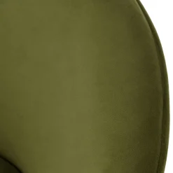 Fauteuil de salon rond velours vert olive TIM