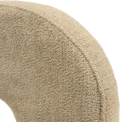 Fauteuil design en tissu beige CASTILLE